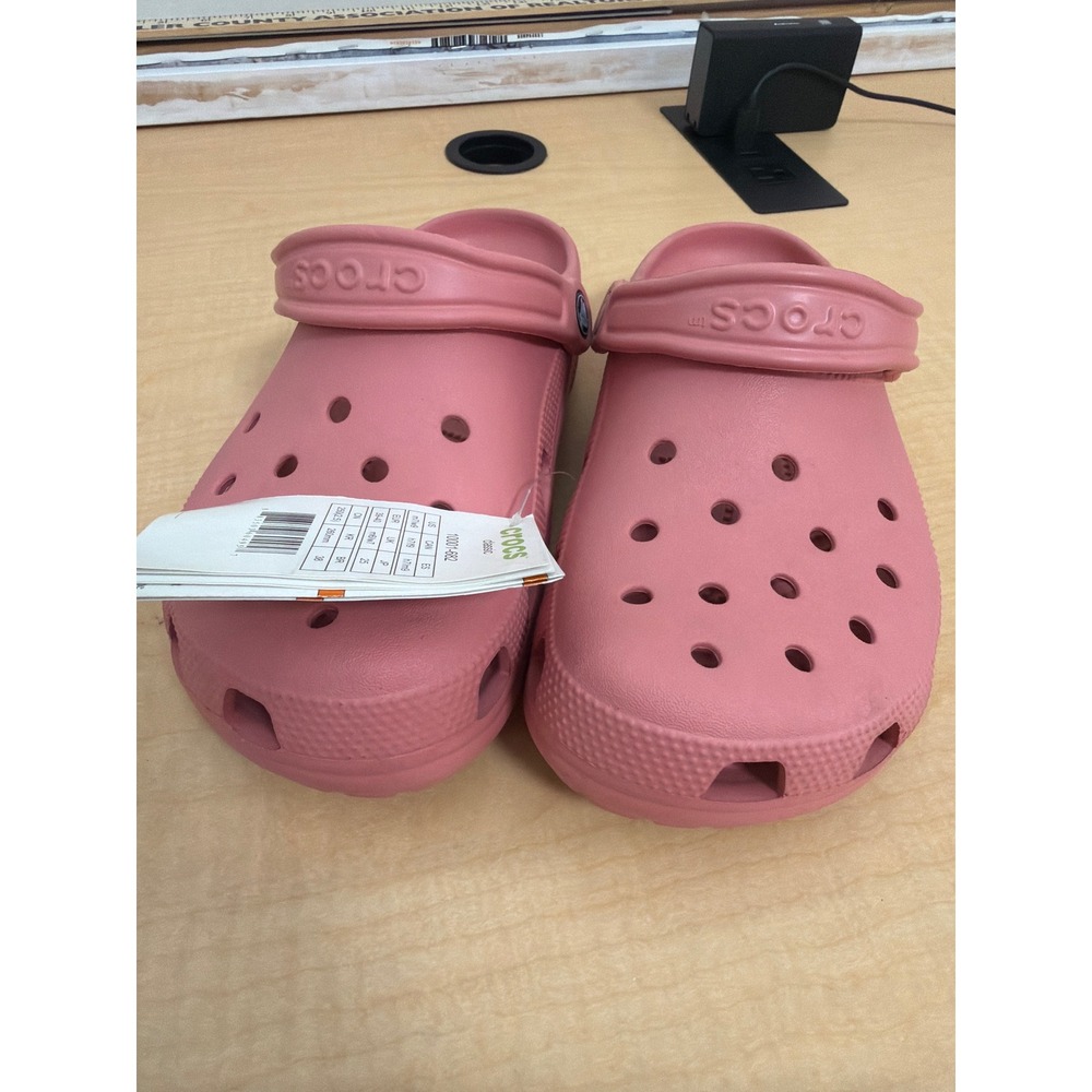 Crocs Classic Clogs Pink Mens 7 Womens 9 Comfort Slip On Shoes 10001-682